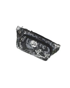 Borseta, din material sintetic, ButicCochet, 23 x 11 cm, 2 compartimente, Negru - BRS503