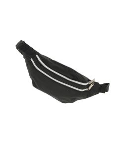 Borseta, din material sintetic, ButicCochet, 30 x 15 cm, 3 compartimente, Negru - BRS517