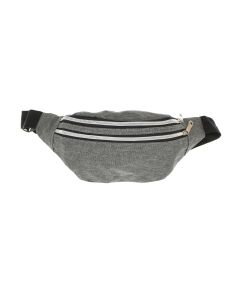 Borseta, din material sintetic, ButicCochet, 30 x 15 cm, 3 compartimente, Gri - BRS519