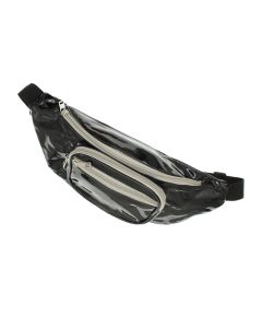 Borseta, din material sintetic, ButicCochet, 37 x 12 cm, 3 compartimente, Negru - BRS526
