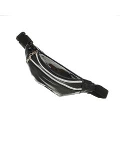 Borseta, din material sintetic, ButicCochet, 30 x 12 cm, 2 compartimente, Negru - BRS538