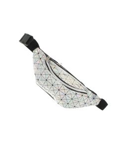 Borseta, din material sintetic, ButicCochet, 30 x 12 cm, 2 compartimente, Argintiu - BRS545
