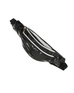 Borseta, din material sintetic, ButicCochet, 37 x 14 cm, 2 compartimente, Negru - BRS561
