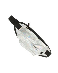 Borseta, din material sintetic, ButicCochet, 37 x 14 cm, 2 compartimente, Argintiu - BRS564