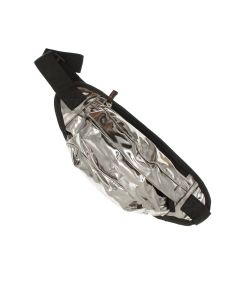 Borseta, din material sintetic, ButicCochet, 37 x 14 cm, 2 compartimente, Argintiu inchis - BRS565