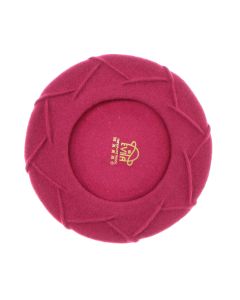 Bereta de dama, din lana, Evita, one size, model in relief, Fucsia - BSC854