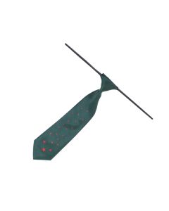 Cravata pentru copii, Buticcochet, din material sintetic, 28 cm, model cu stelute, Verde inchis - CRV400