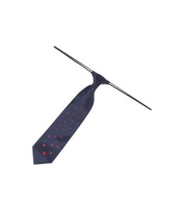 Cravata pentru copii, Buticcochet, din material sintetic, 28 cm, model cu stelute, Bleumarin - CRV402