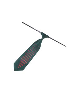 Cravata pentru copii, Buticcochet, din material sintetic, 28 cm, model cu buline, Verde inchis - CRV414