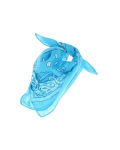 Bandana din bumbac, dimensiune 55 x 55 cm, imprimeu mandala, Buticcochet, Turcoaz - ES2199