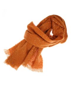 Esarfa de dama, Buticcochet, casmir, 190 x 65 cm, cu paiete, Caramiziu - ES2724