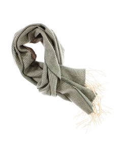 Esarfa barbati, din lana, pashmina, 31x170 cm, Buticcochet, Gri cu bej - ES3204