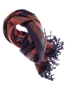 Esarfa de dama, din lana, Buticcochet, cu model stilizat, 65x190 cm, Multicolor - ES3247