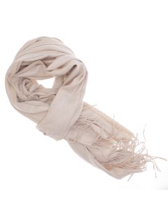 Esarfa dama, din lana, Buticcochet, 70x190 cm, model cu strasuri, Crem - ES3386