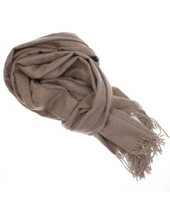 Esarfa dama, din lana, Buticcochet, 66x200 cm, model cu sclipici, Bej inchis - ES3391