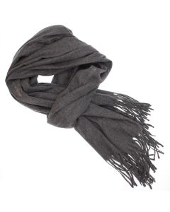 Esarfa dama, din lana, Buticcochet, 74x186 cm, model uni cu strasuri, Gri - ES3406