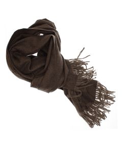 Esarfa dama, din lana, Buticcochet, 70x190 cm, model uni, Maro inchis - ES3418