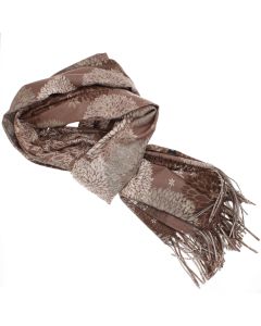 Esarfa dama, din lana, Buticcochet, 70x180 cm, model floral, Maro - ES3432