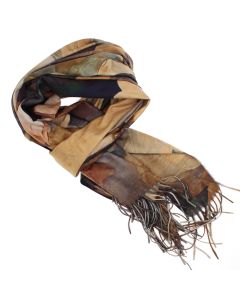 Esarfa dama, din lana, Buticcochet, 70x180 cm, cu imprimeu floral si franjuri, Multicolor - ES3560