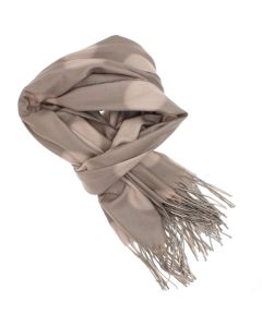 Esarfa dama, din lana, Buticcochet, 70x180 cm, imprimeu cu buline, Bej - ES3563
