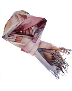 Esarfa dama, din lana, Buticcochet, 70x180 cm, imprimeu floral stilizat, Multicolor - ES3597