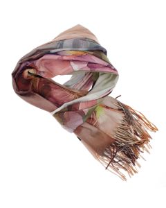 Esarfa dama, din lana, Buticcochet, 70x180 cm, imprimeu floral stilizat, Multicolor - ES3600