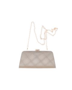 Geanta clutch, de dama, din material sintetic, ButicCochet, 21x10x5 cm, Auriu - GND1064