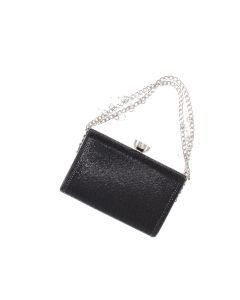 Geanta clutch, de dama, din material sintetic, ButicCochet, 17x11x4 cm, cu strasuri, Negru - GND1098