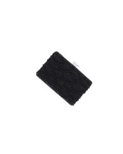 Geanta clutch, de dama, din material sintetic, ButicCochet, 18x12x5 cm, cu perle, Negru - GND1105