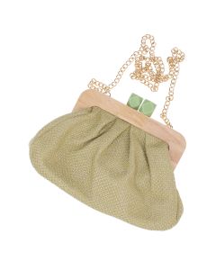 Geanta clutch, de dama, din material sintetic, ButicCochet, 28x18x10 cm, Verde - GND1115