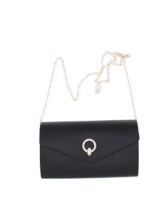 Geanta plic, de dama, din material sintetic, cu strasuri, ButicCochet, 22x12x6 cm, Negru - GND1138
