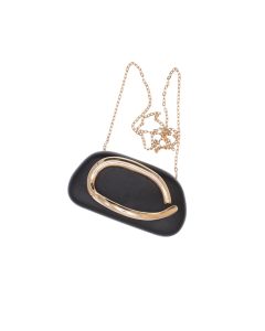 Geanta clutch, de dama, din material sintetic, ButicCochet, 19x10x5 cm, Negru - GND1158