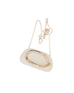 Geanta clutch, de dama, din material sintetic, ButicCochet, 19x10x5 cm, Crem - GND1160