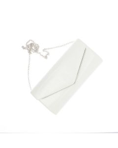 Geanta plic, de dama, din material sintetic, ButicCochet, 26x13x5 cm, Alb - GND682