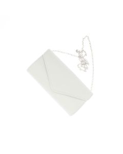 Geanta plic, de dama, din material sintetic, ButicCochet, 22x11x5 cm, Alb - GND689