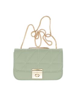 Geanta de umar, dama, din material sintetic, ButicCochet, 19x12x6 cm, Verde - GND909
