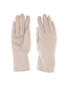 Manusi dama, de iarna, din material sintetic, cu degete, one size, model cu strasuri, Bej - MA398