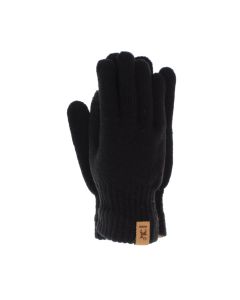 Manusi dama, de iarna, Buticcochet, din acril, cu degete, one size, tricotat, Negru - MA422