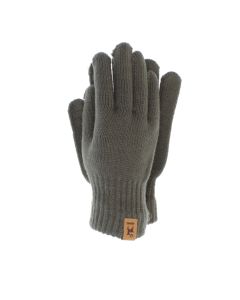 Manusi dama, de iarna, Buticcochet, din acril, cu degete, one size, tricotat, Gri - MA425