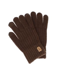 Manusi barbati, de iarna, Buticcochet, din acril, cu degete, one size, tricotat, Maro - MA426