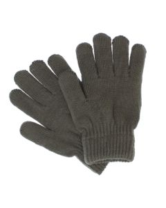 Manusi barbati, de iarna, Buticcochet, din acril, cu degete, one size, tricotat, Gri - MA432