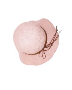 Palarie dama, Buticcochet, din bumbac si poliester, cu banda decorativa, one size, Roz - PAL1910