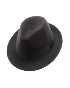 Palarie barbati, din 100% lana, Maro cu banda textila, Dasteli, marime 56 - PAL520