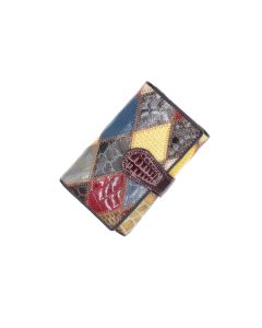 Portofel de dama, din piele naturala, ButicCochet, 14x9x3 cm, Multicolor - PR1176