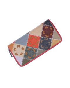 Portofel de dama, din piele naturala, ButicCochet, 20x10x2 cm, Multicolor - PR1190