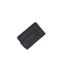 Port card, din piele naturala, ButicCochet, 12 x 8 cm, Negru - PR1198