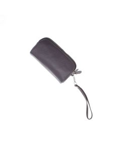 Portofel stil borseta, de mana, din piele naturala, ButicCochet, 17 x 9 x 5 cm, Violet - PR901